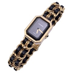 Chanel Montre Premiere Original Edition en acier plaqué or noir