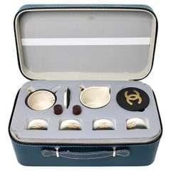 Chanel Black & Gold-Tone Porcelain Coffee & Tea Set