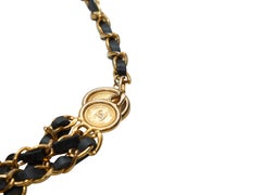 Chanel Black & Gold-Tone Triple Strand Chain Belt