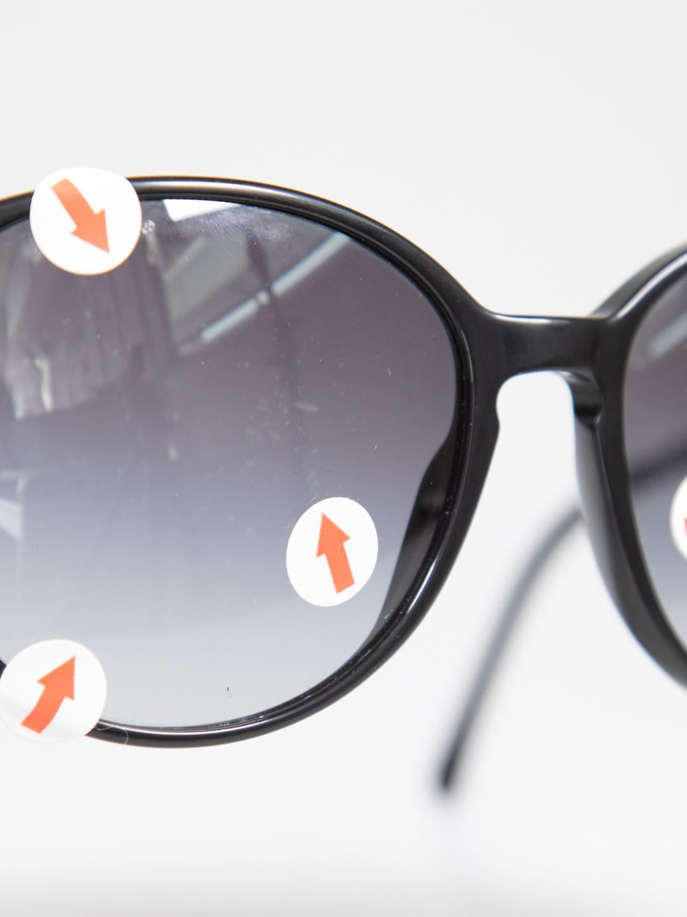 Chanel Black Gradient Butterfly Sunglasses For Sale 4