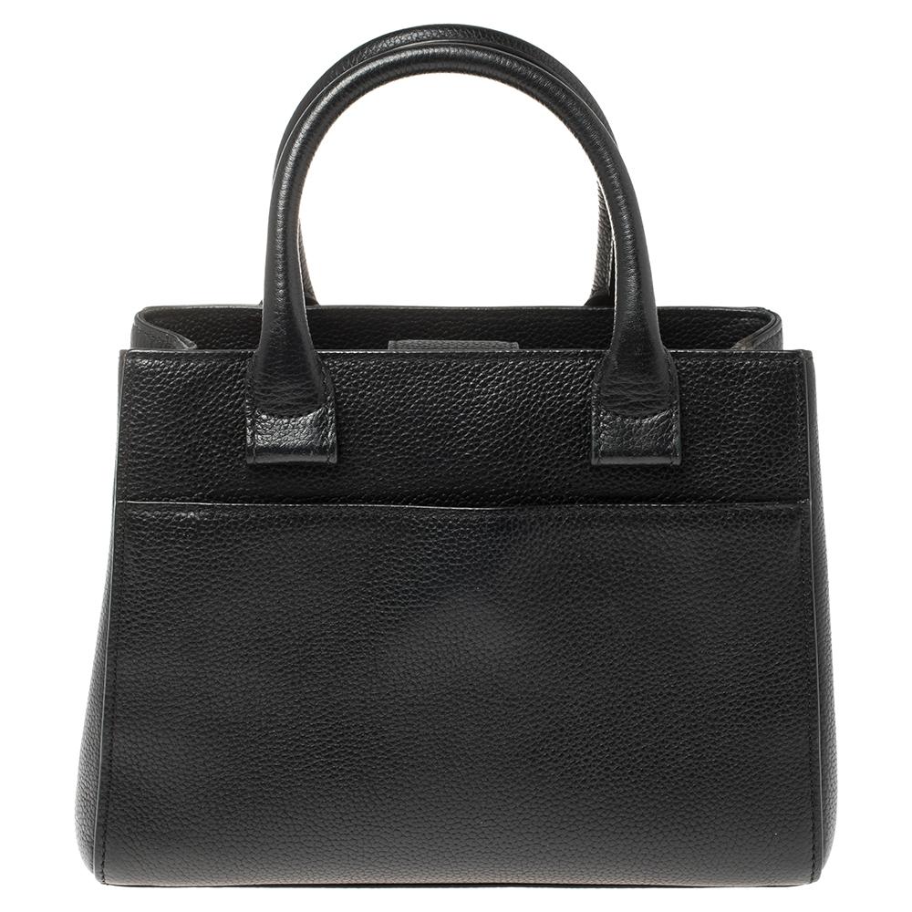 Chanel Black Grained Leather Mini Neo Executive Shopping Tote 3