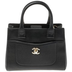 Chanel Black Grained Leather Mini Neo Executive Shopping Tote