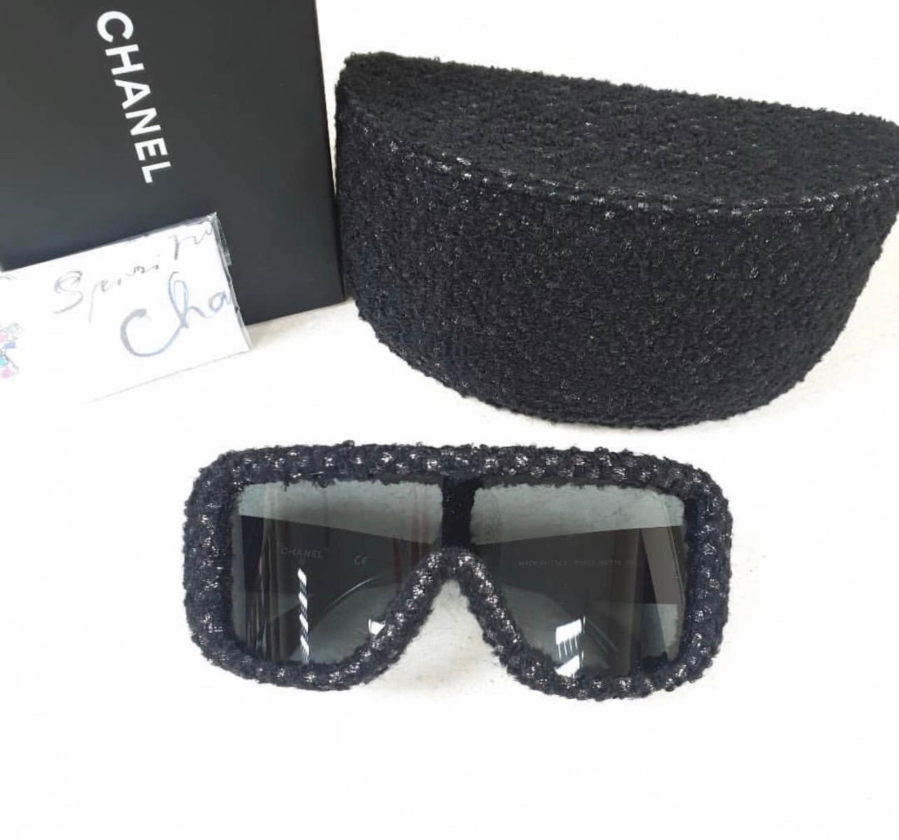 chanel tweed sunglasses