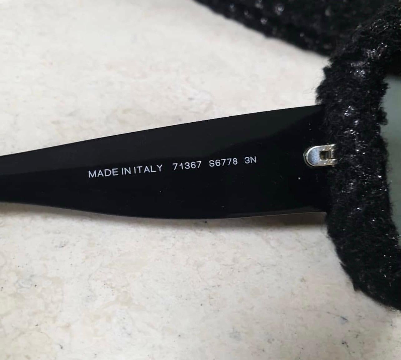 Chanel Black Gray Shield Sunglasses 2