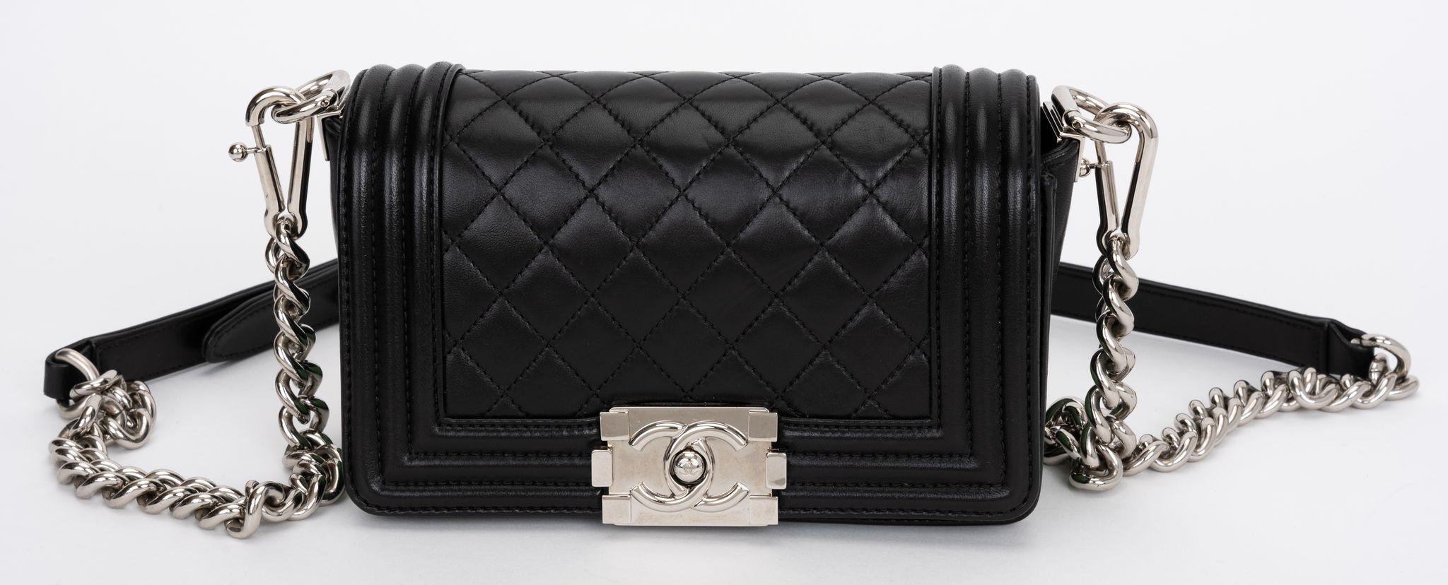 Chanel Black Green Stingray Small Boybag For Sale 5