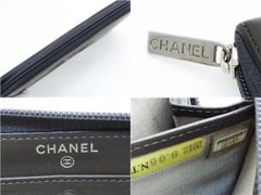 Chanel Black/Grey Caviar Timeless L-gusset Zip 226745 Wallet