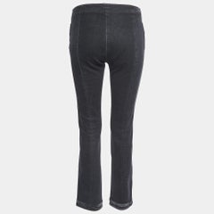 Chanel Jeans skinny a vita media in denim nero/grigio M Waist 29"