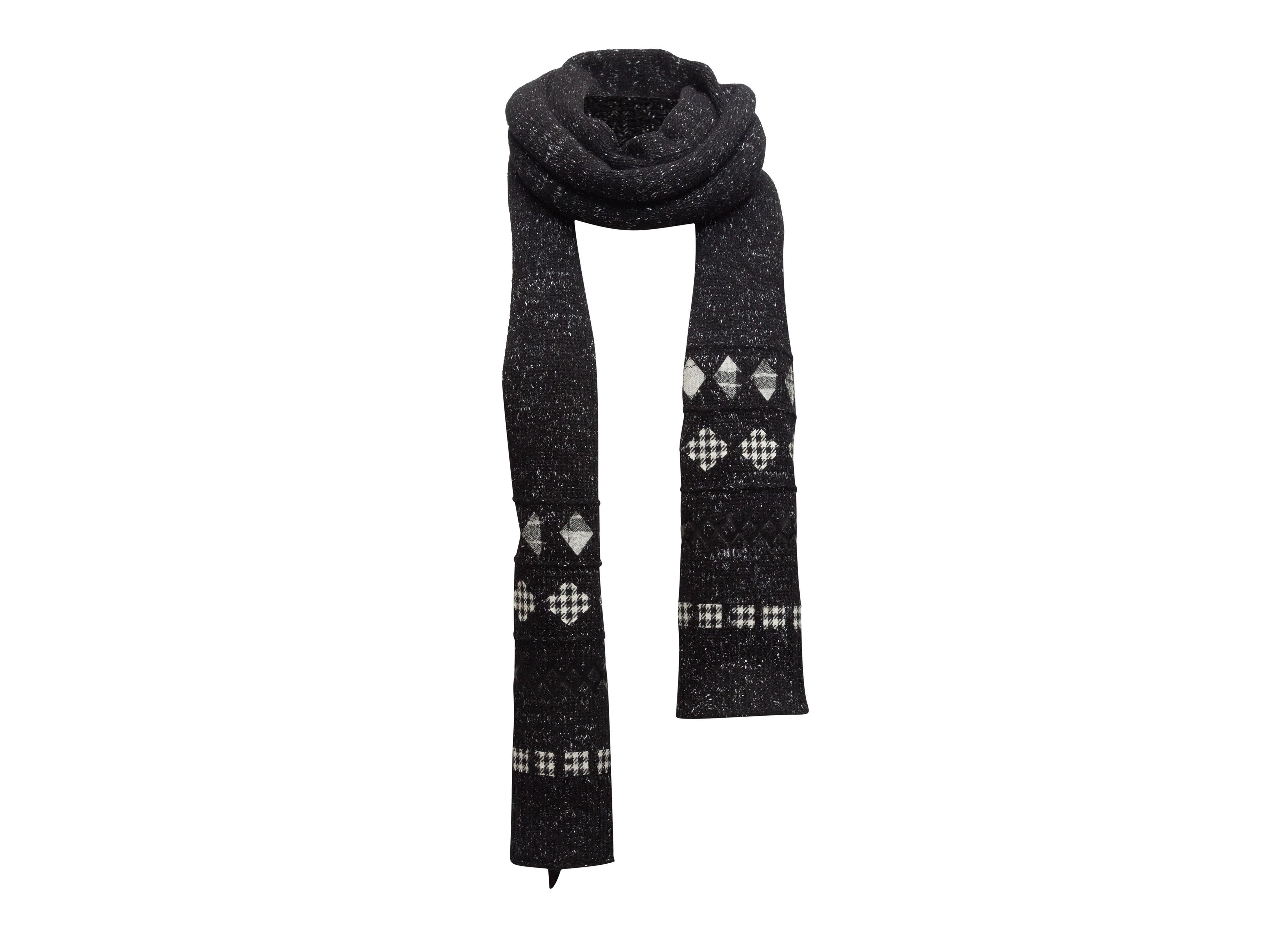 chanel scarf grey