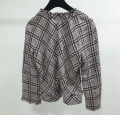 Chanel Black Grey Pink Jacket Blazer
