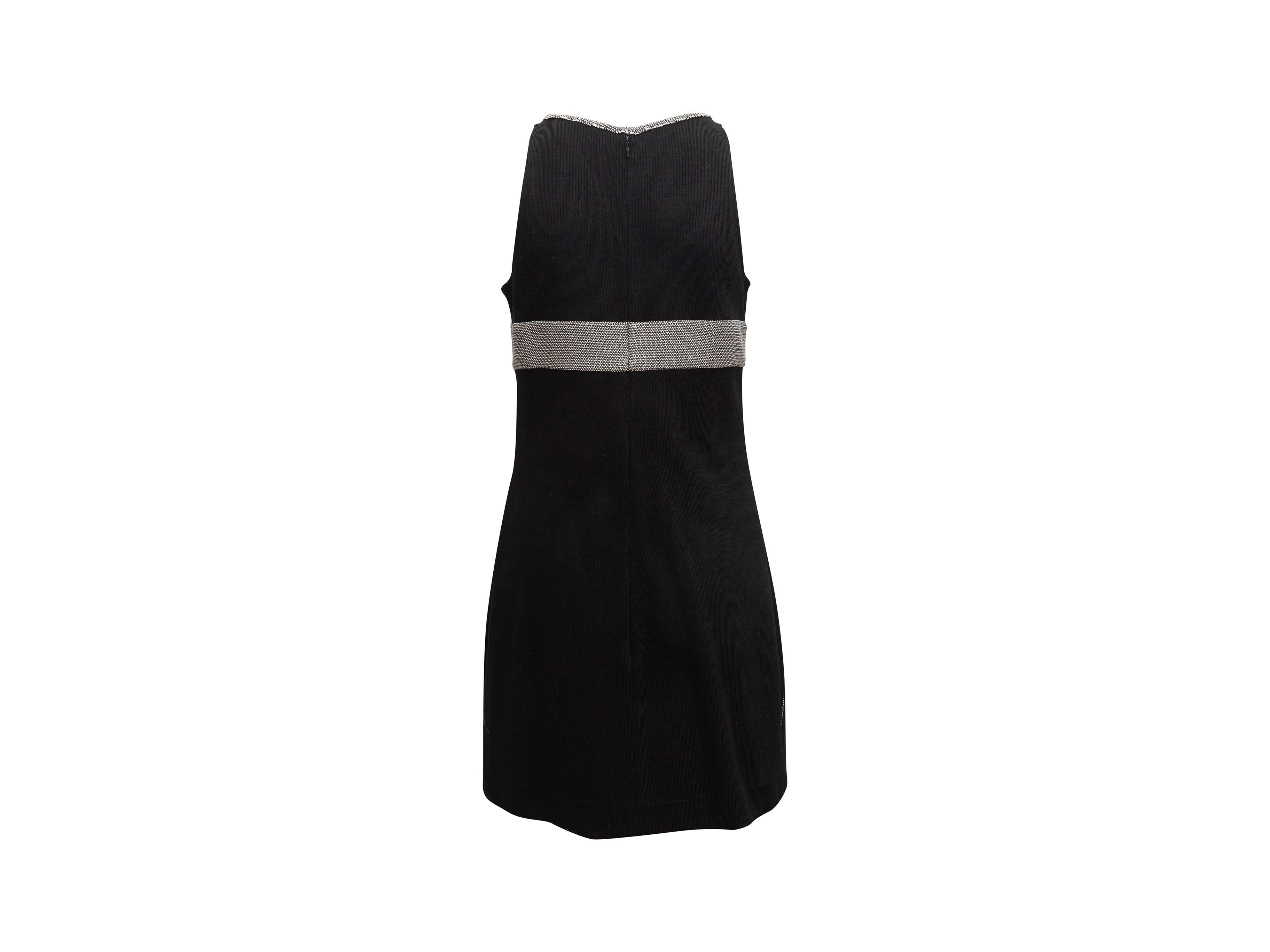 Women's  Chanel Black & Grey Sleeveless Dress