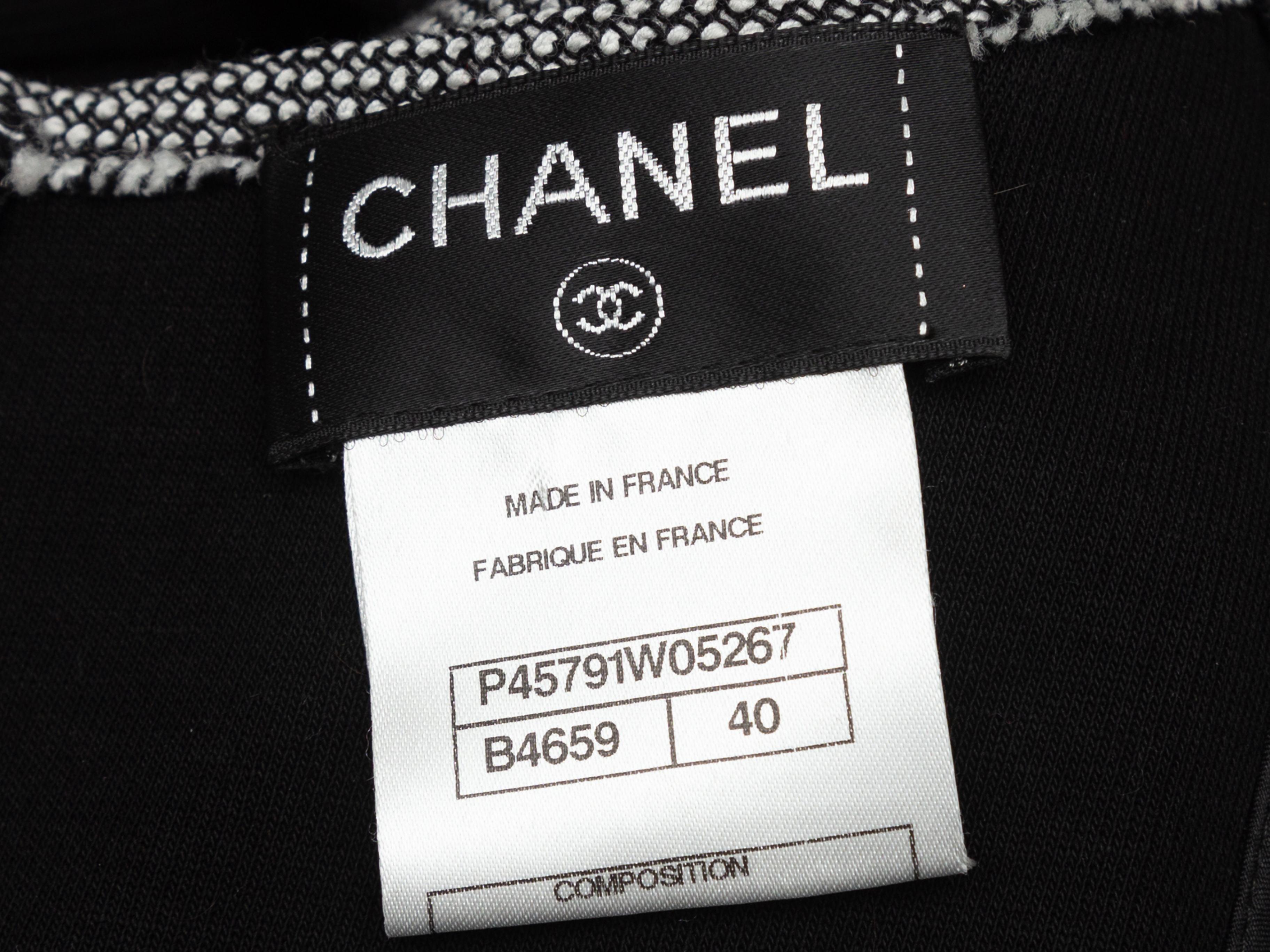  Chanel Black & Grey Sleeveless Dress 1
