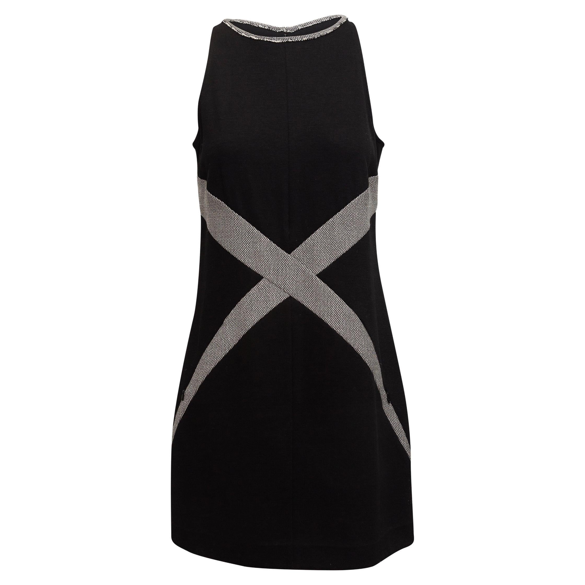  Chanel Black & Grey Sleeveless Dress