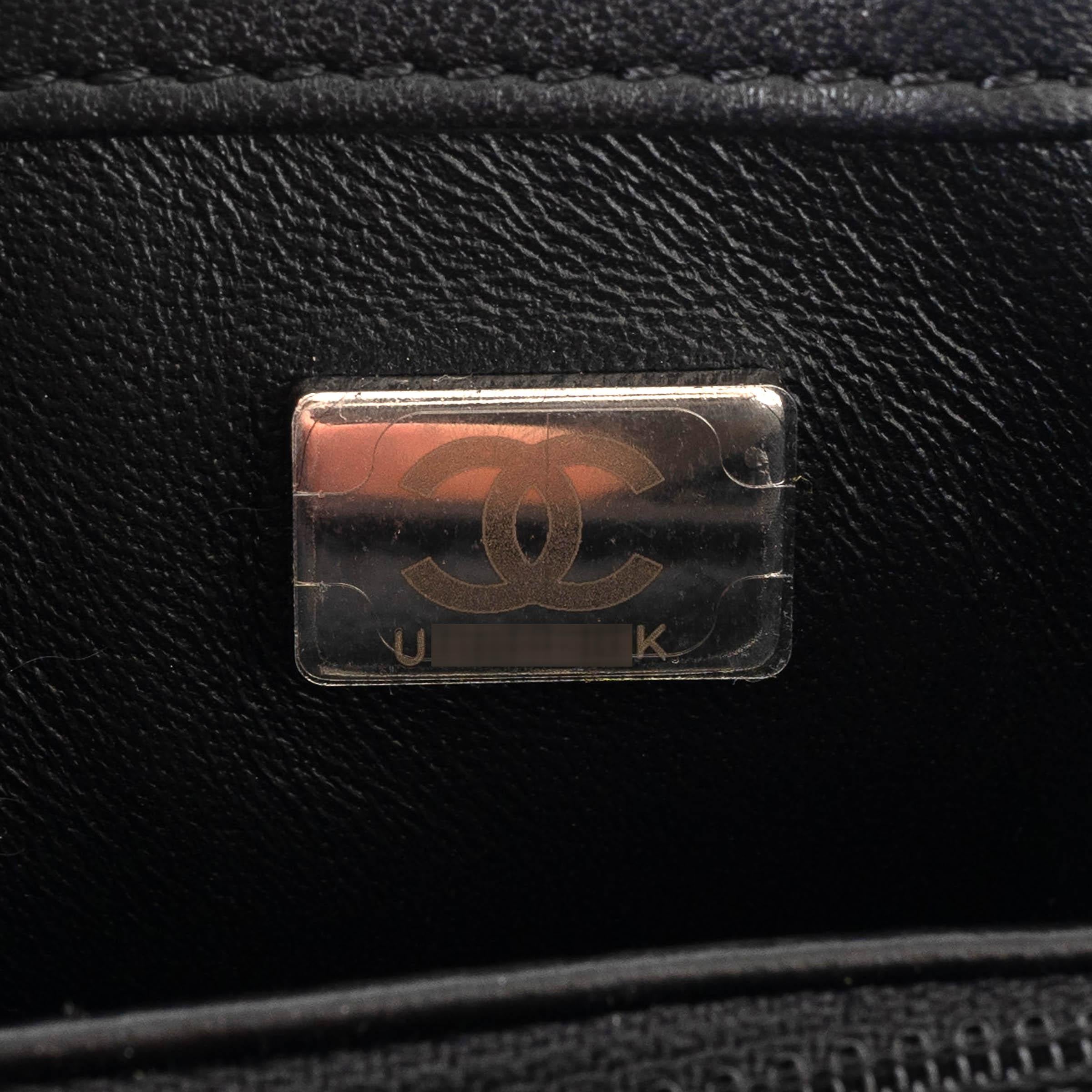 CHANEL noir gris blanc 20K SEQUIN CLASSIC MINI FLAP Bag en vente 4