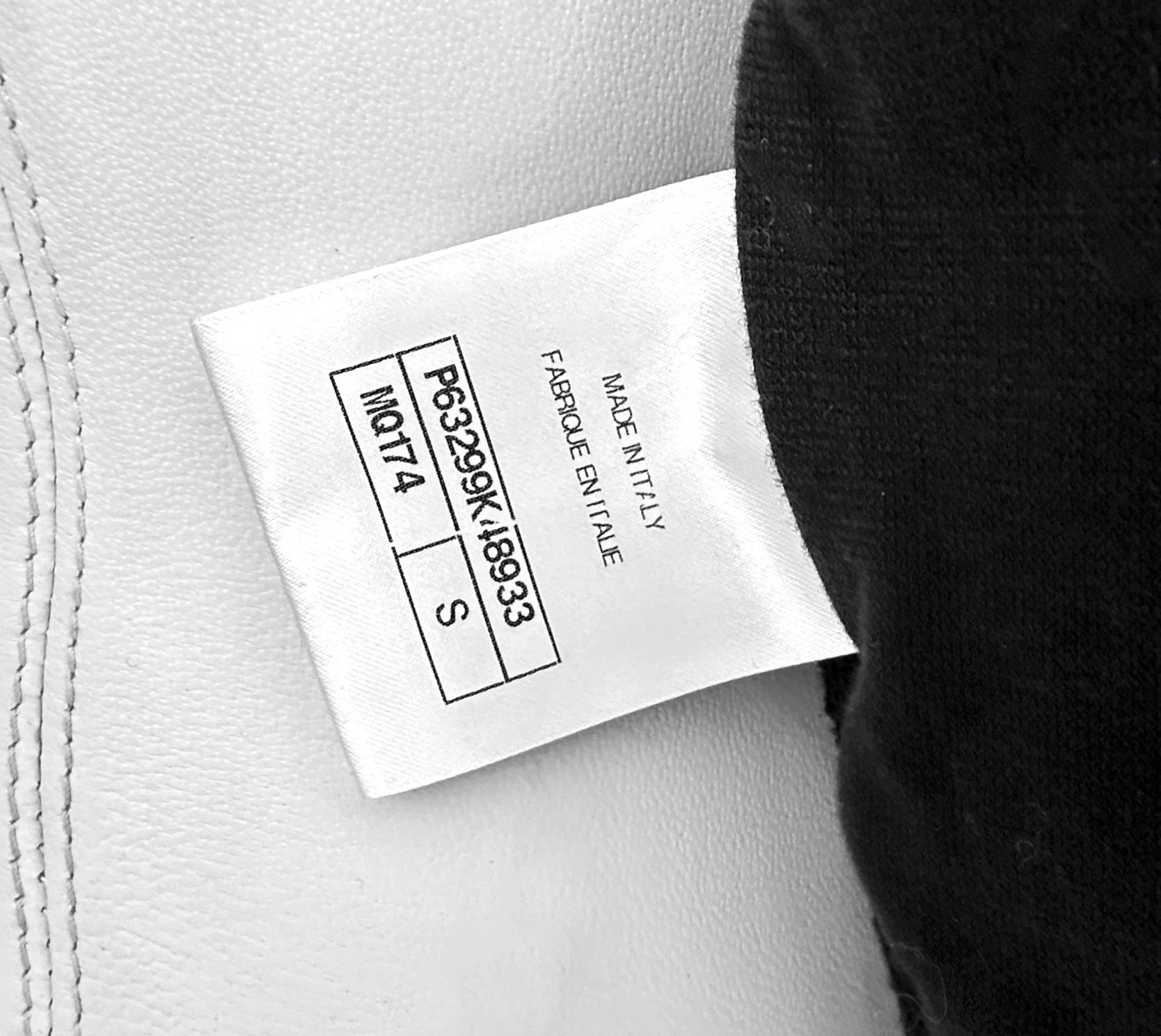 CHANEL Black Hoodie Jacket Cardigan Sweater Long Sleeve Graphic White Zipper S 2