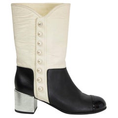 Chanel Pearl Boots - 10 For Sale on 1stDibs