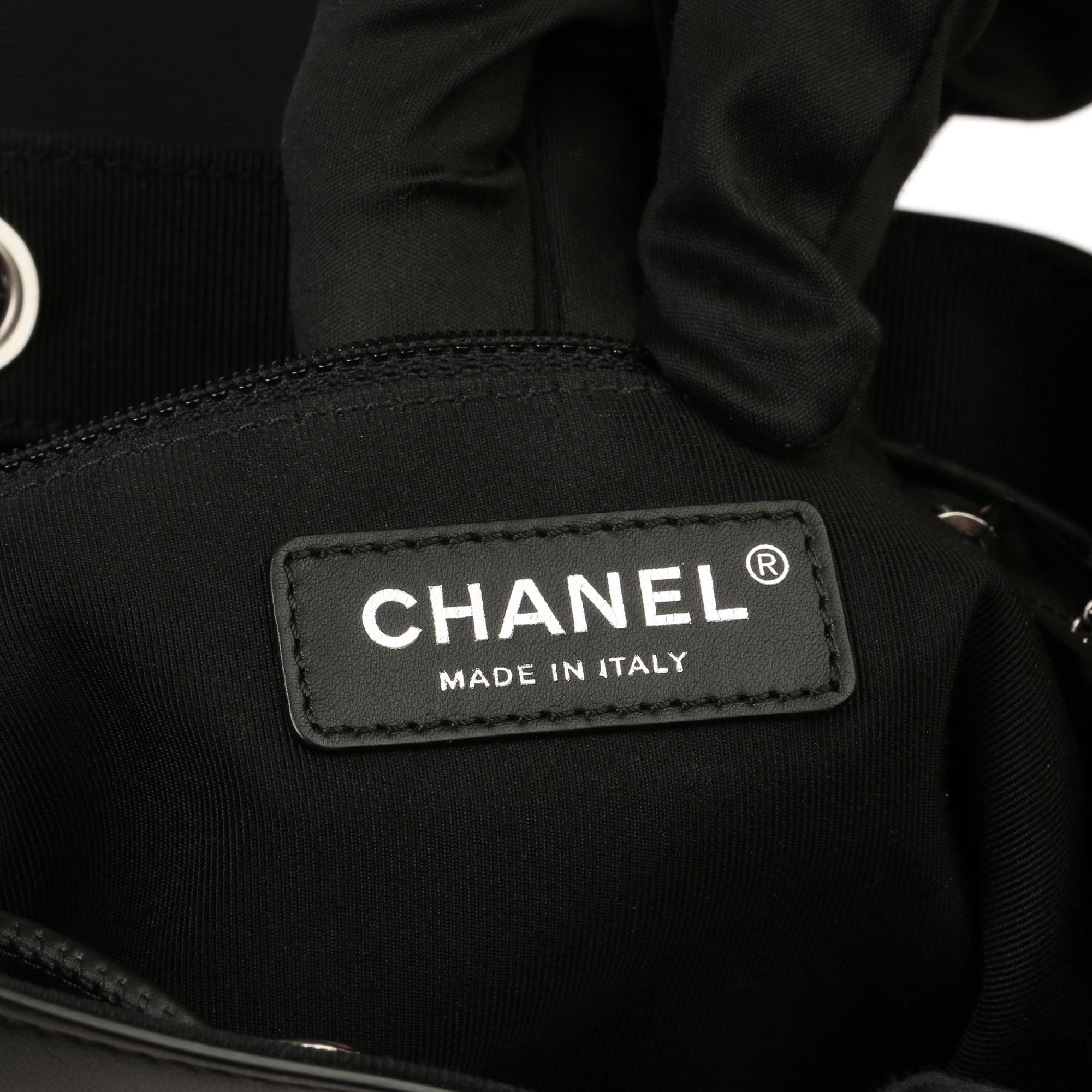Chanel Black & Ivory Quilted Calfskin Leather Classic Backpack 3