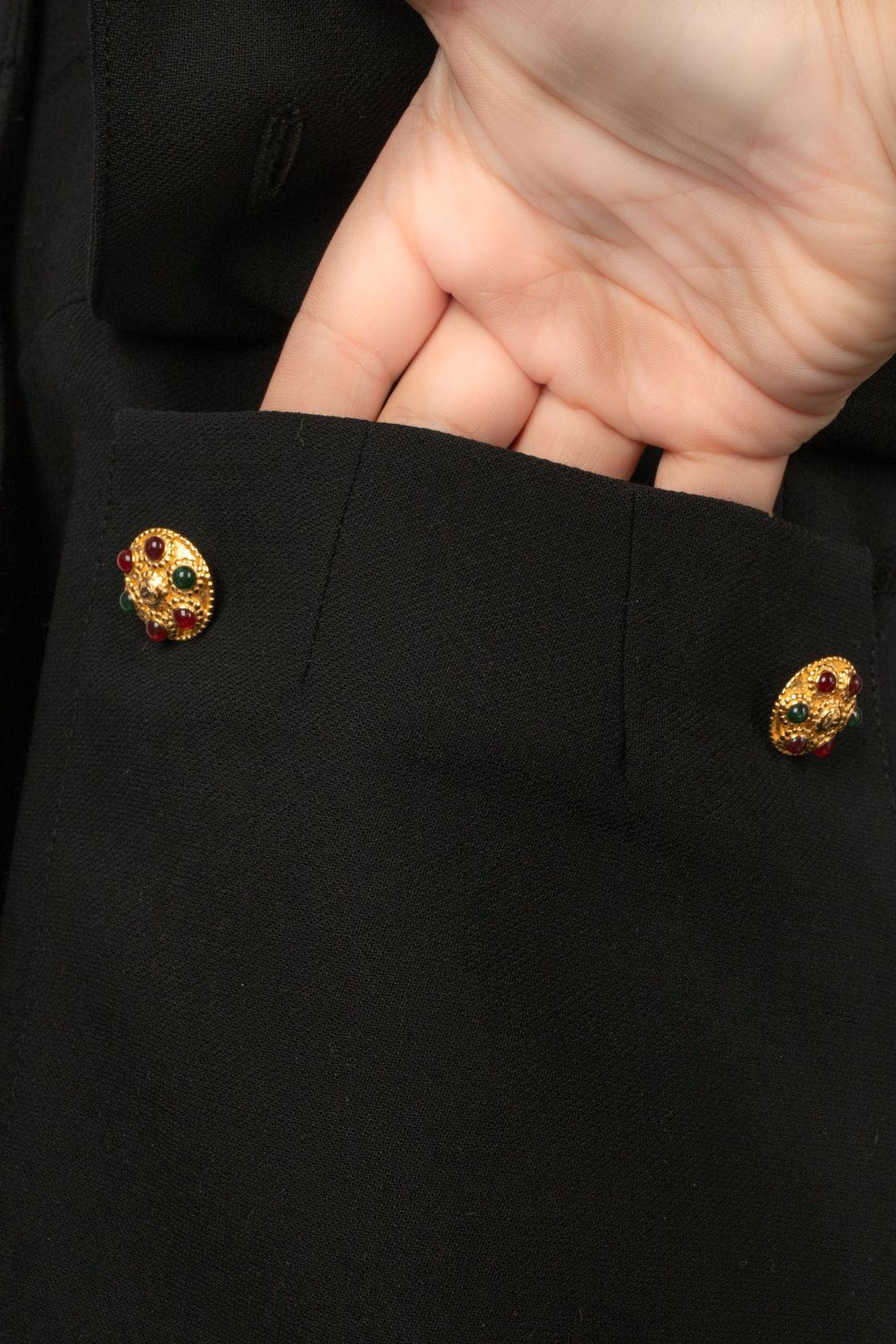 Chanel Black Jacket, 1990s 6