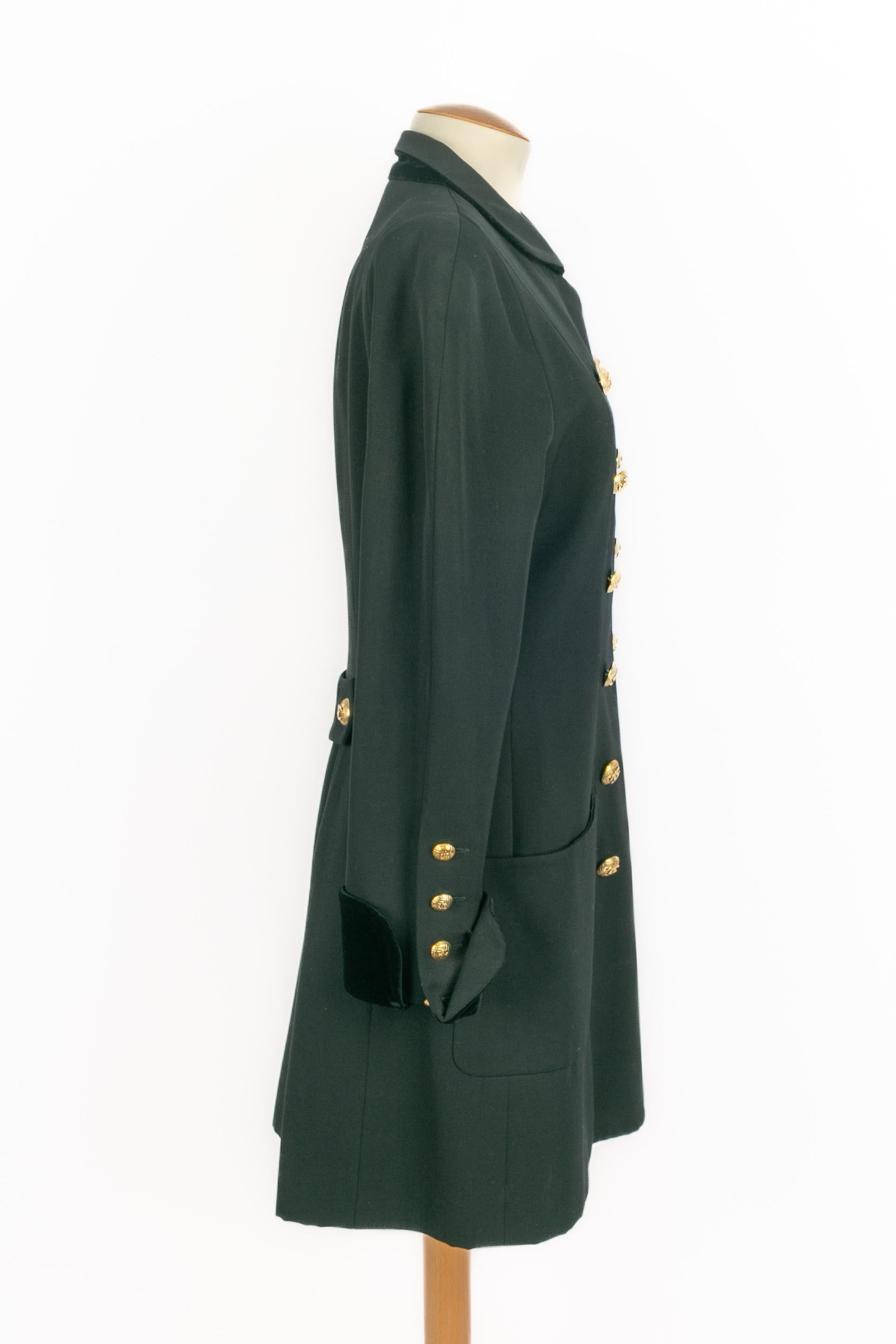 Veste noire Chanel 1990 Excellent état - En vente à SAINT-OUEN-SUR-SEINE, FR