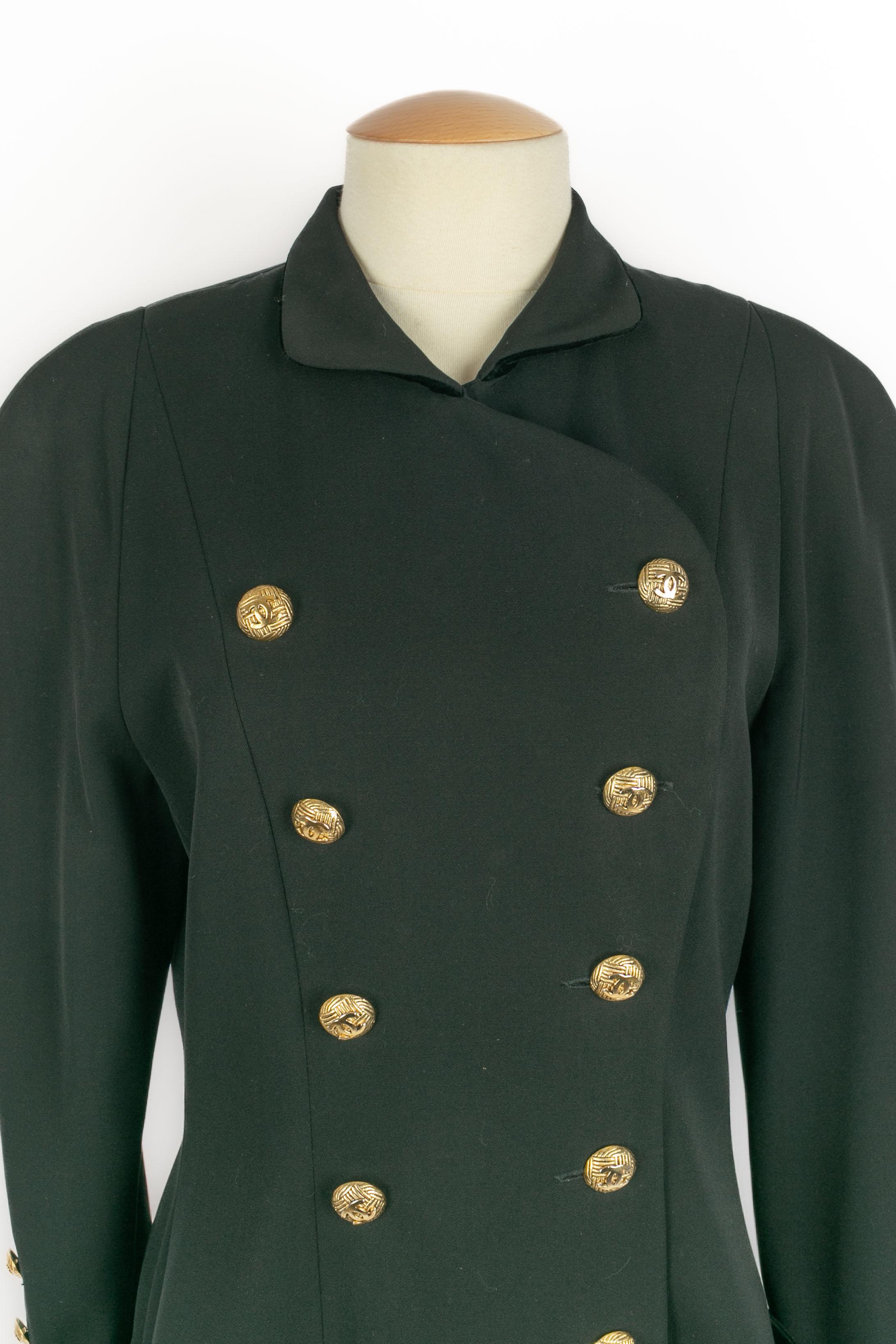 Veste noire Chanel 1990 en vente 4