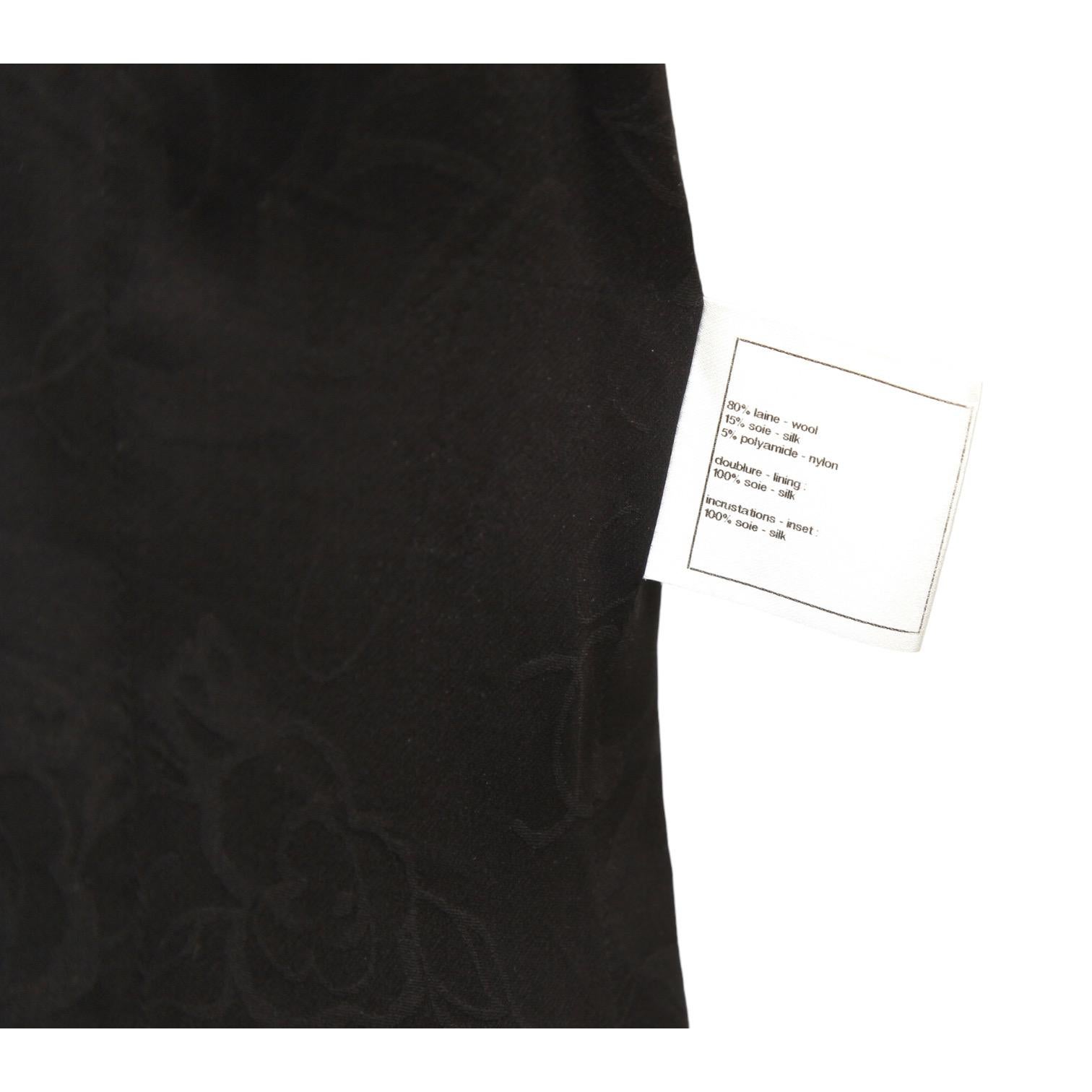CHANEL  Black Jacket Tweed Wool Braided Gunmetal Buttons Pockets 40 2013 RUNWAY 7