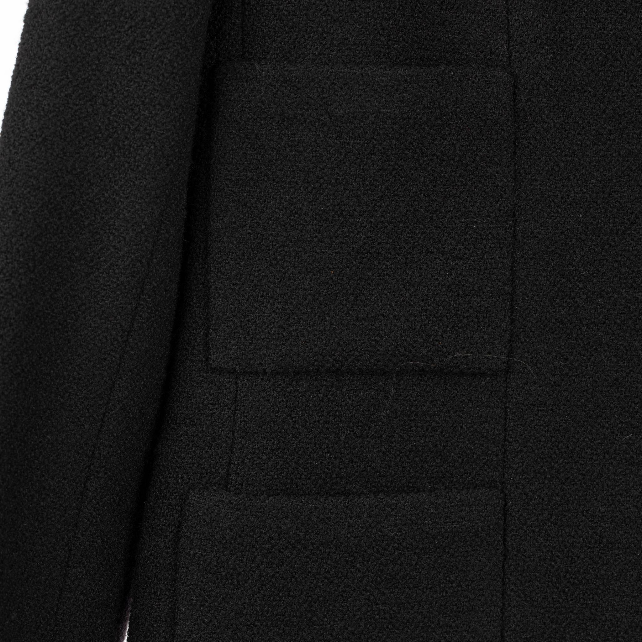Chanel Black Jacket With Camelia Buttons 40 FR 2