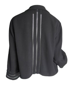 Chanel Black Jacket with Open Work Down Back and Sleeves