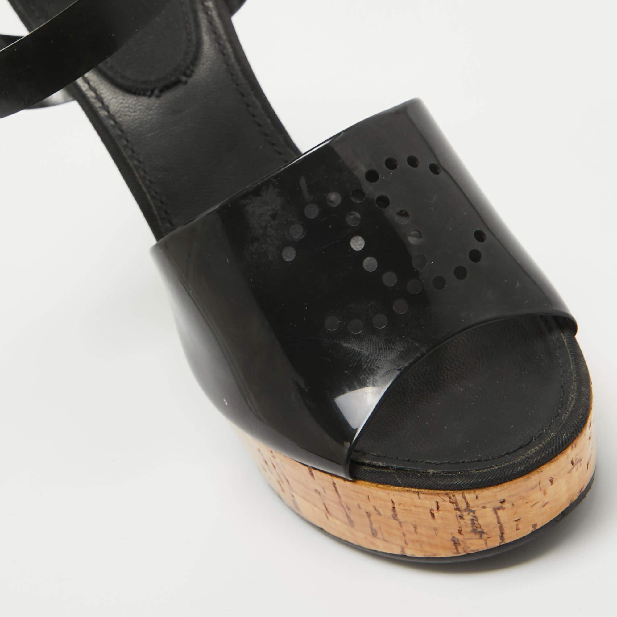 Chanel - Sandales à plateforme en liège et gelée - Taille 37,5 3