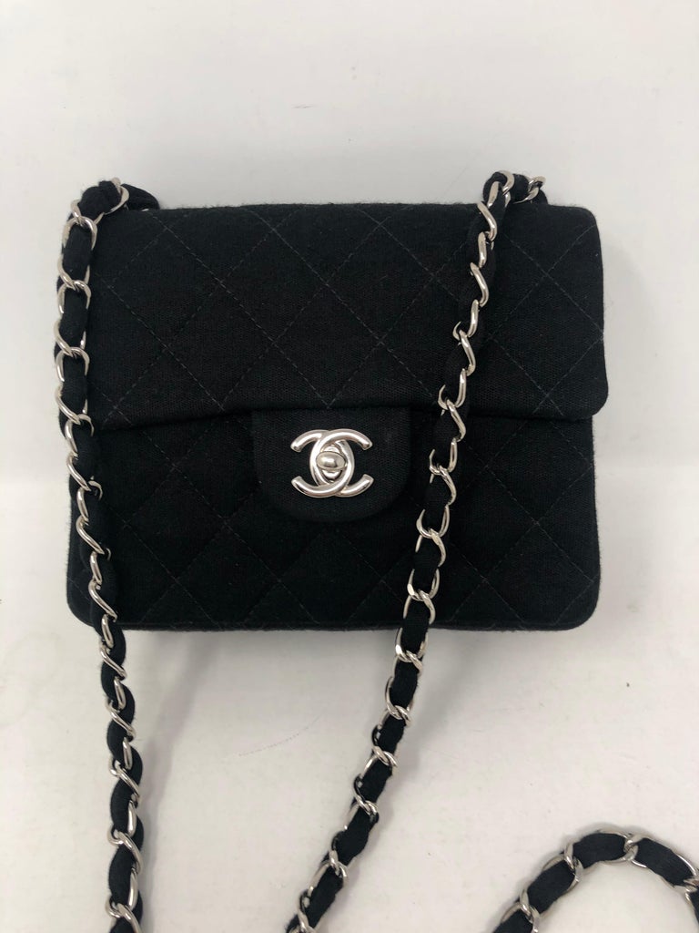 Chanel Black Jersey Cotton Mini Bag at 1stDibs | cotton mini bags