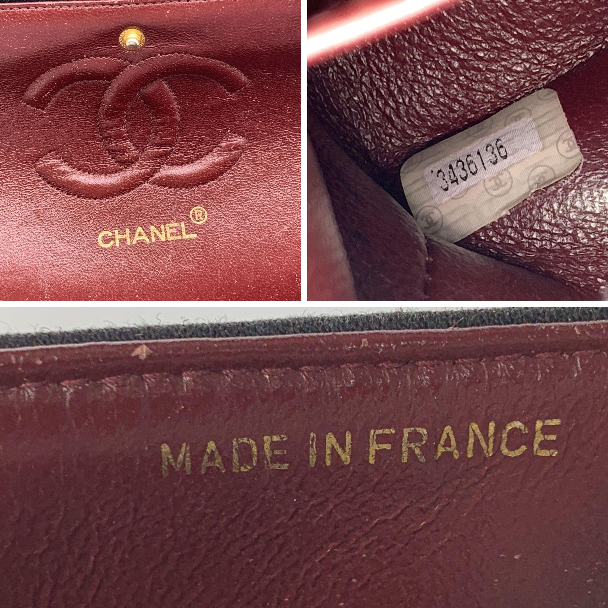Chanel Black Jersey Double Flap Timeless 2.55 Bag Mademoiselle Chain 1