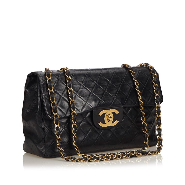 Chanel Black Jumbo Classic Single Flap Bag For Sale at 1stDibs
