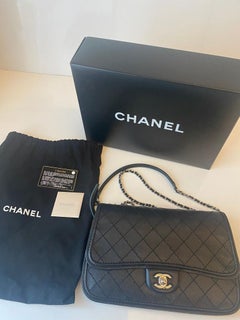 Chanel Black Jumbo Quilted Accordion Flap Bag