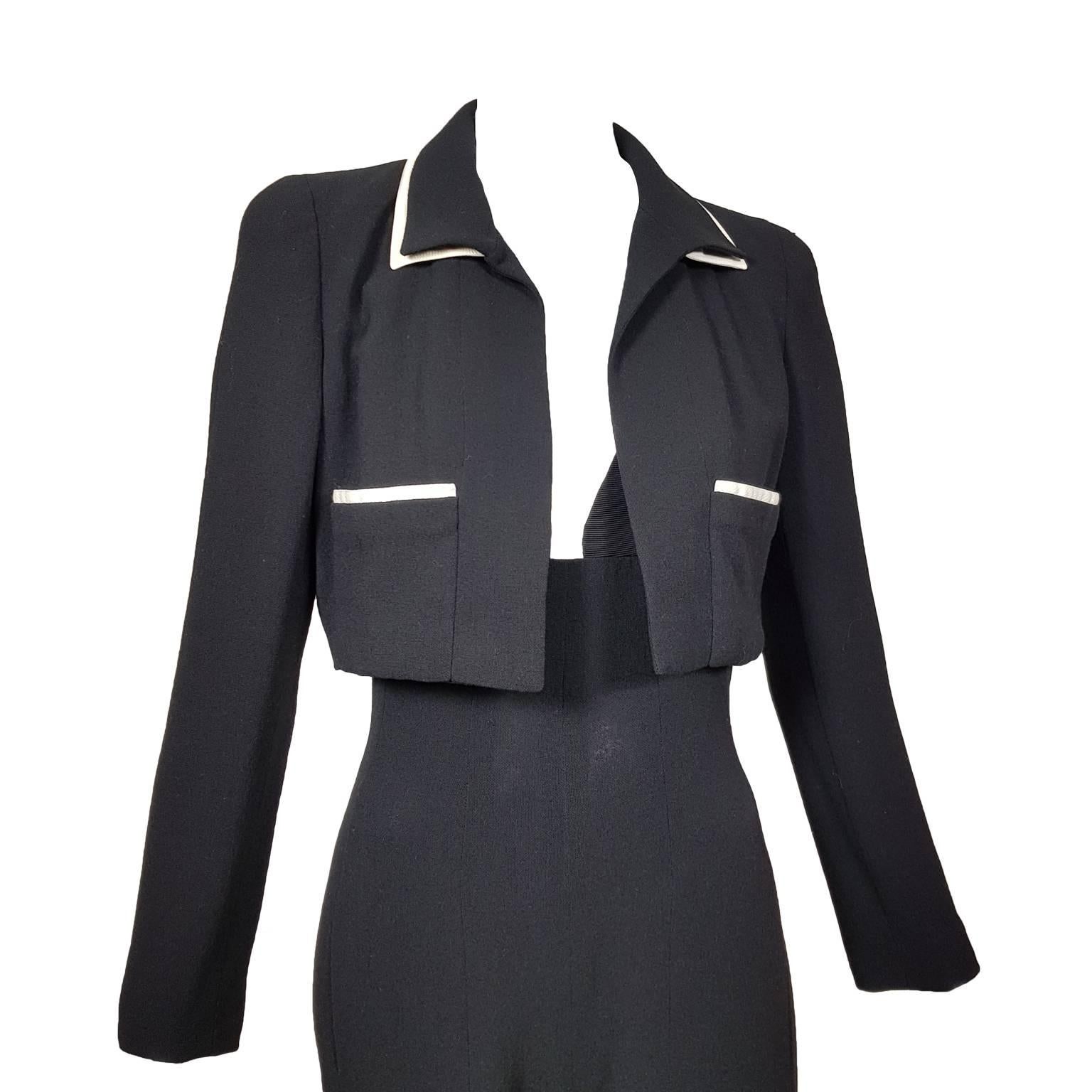 Chanel Black Jumpsuit with Jacket, S / S 1995 In Excellent Condition For Sale In Berlin, DE