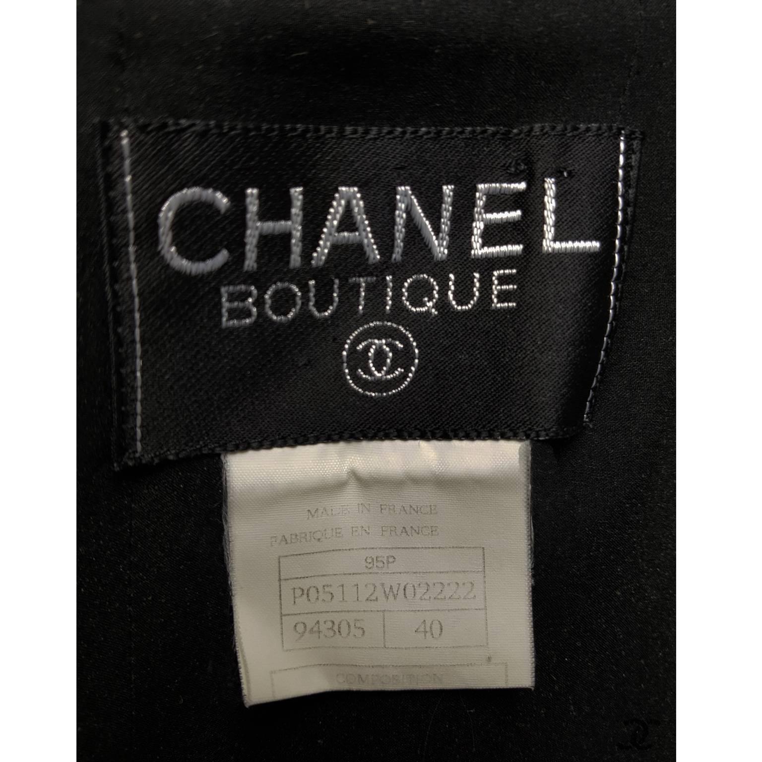 Chanel Black Jumpsuit with Jacket, S / S 1995 For Sale 2