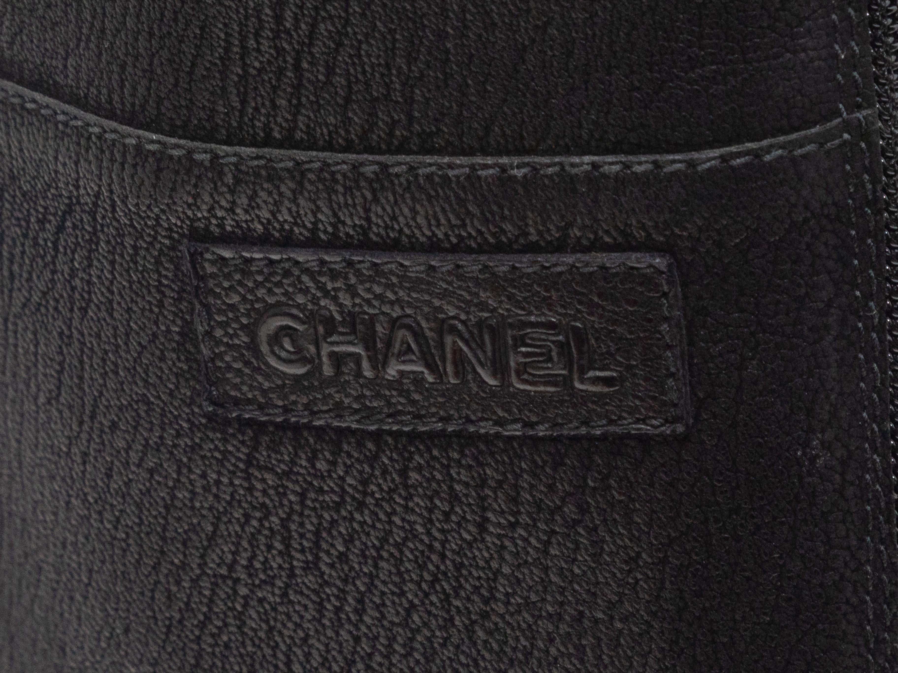 Chanel Black Knee-High Leather Boots 1