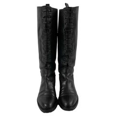 Chanel Knee High Boots - 28 For Sale on 1stDibs  chanel long boots 2023,  chanel high boot, chanel black high boots