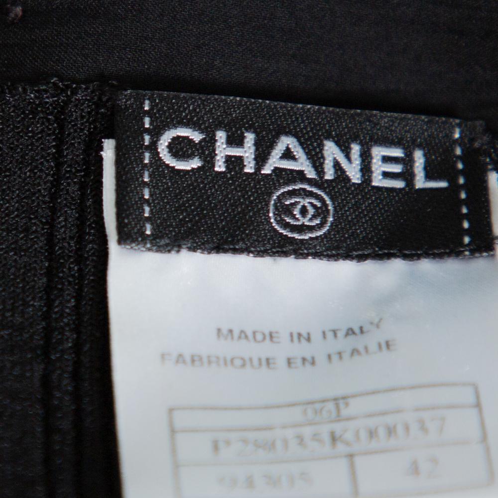 Chanel Black Knit & Bow Detail Cardigan L In Excellent Condition In Dubai, Al Qouz 2