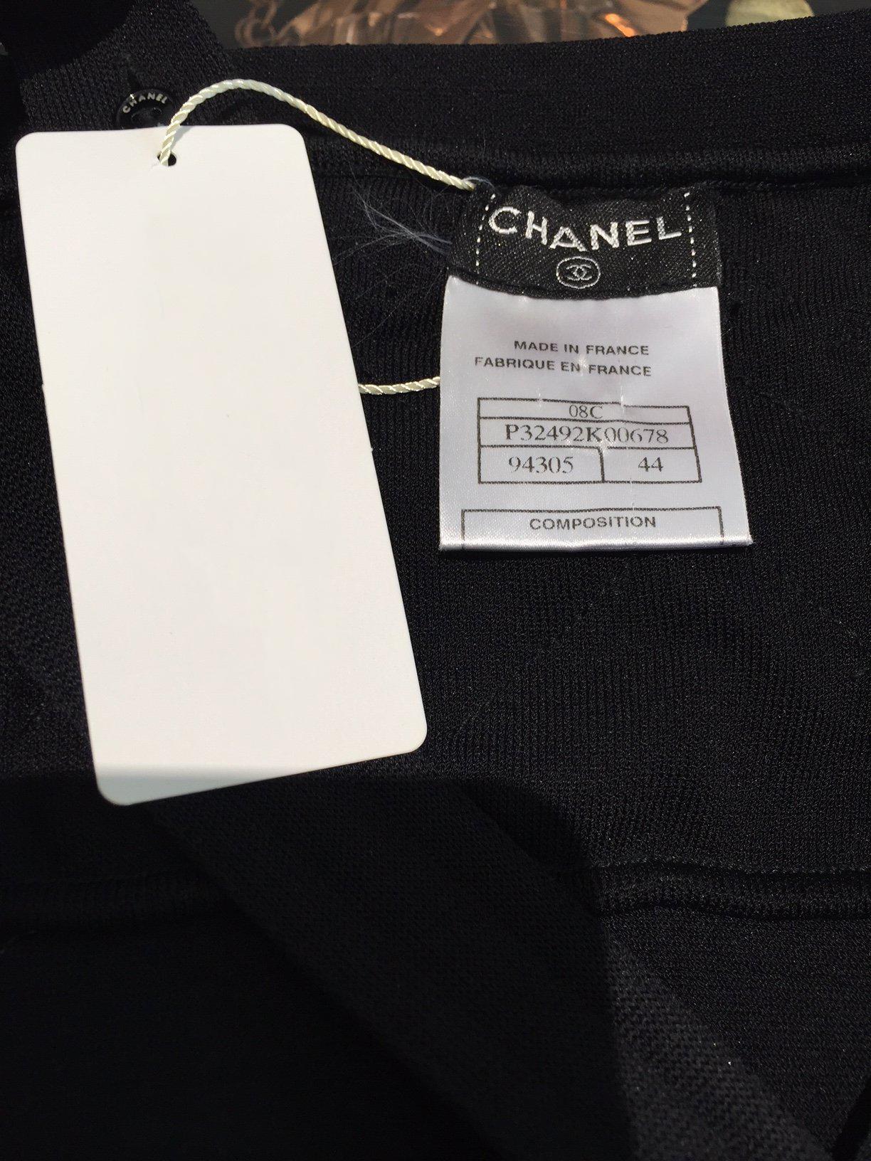  Chanel Black Knit Maxi Dress In Excellent Condition In Beverly Hills, CA