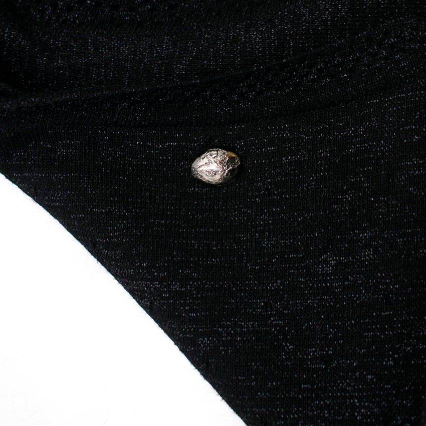Chanel Black Knit Crochet Trim Dress - Size  US 6 1