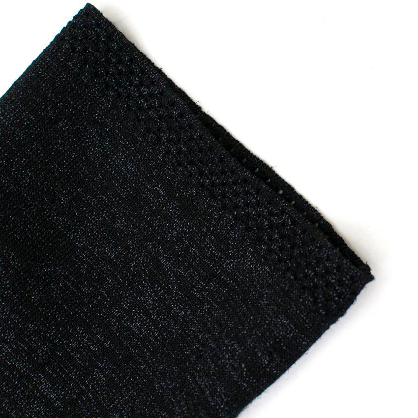 Chanel Black Knit Crochet Trim Dress - Size  US 6 4