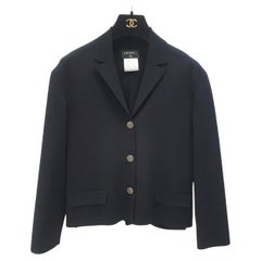Chanel Veste en maille noire Sz.38