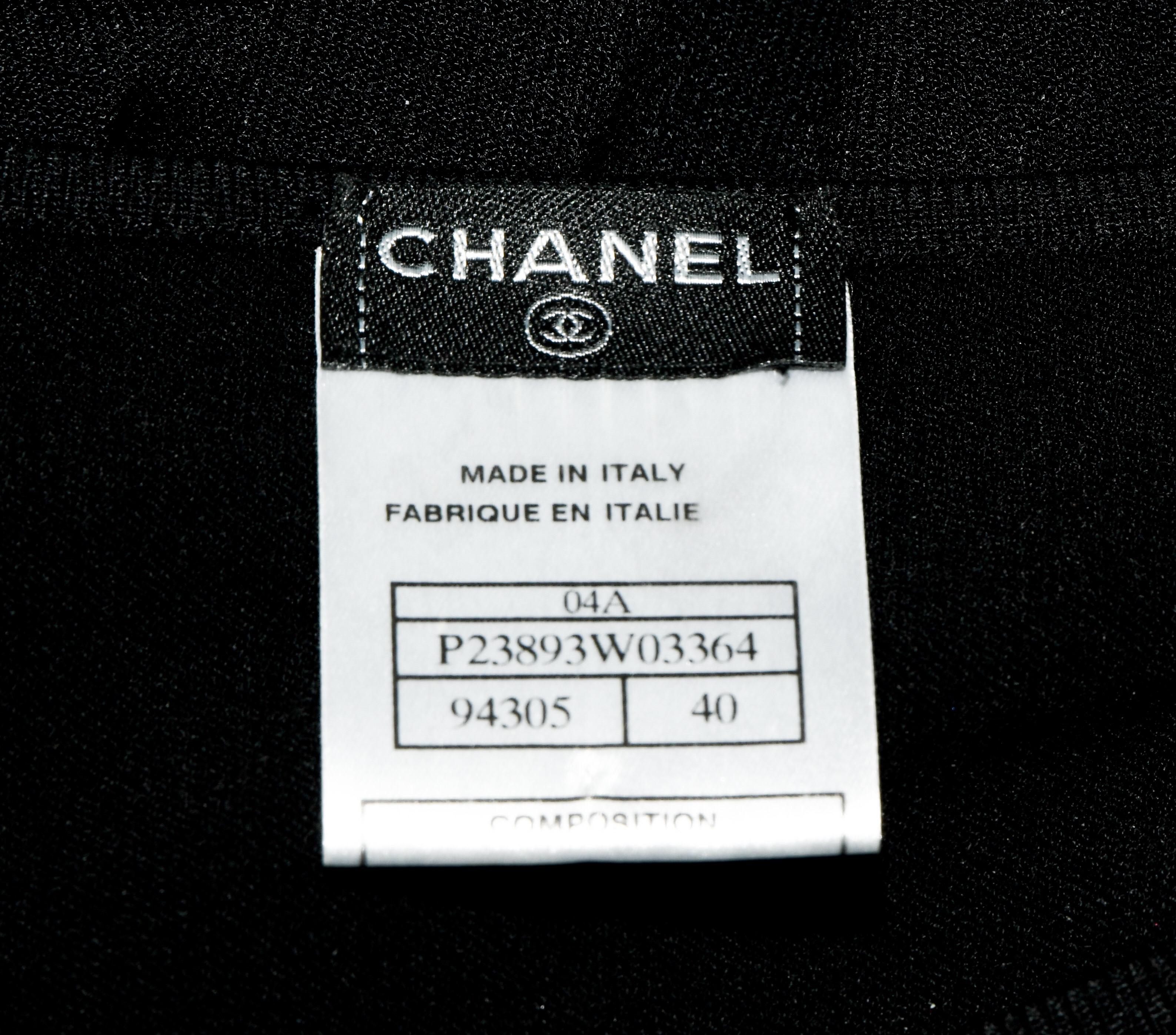 Chanel Black Knit Long Sleeve Round Neck  From 2004 Collection 40 1