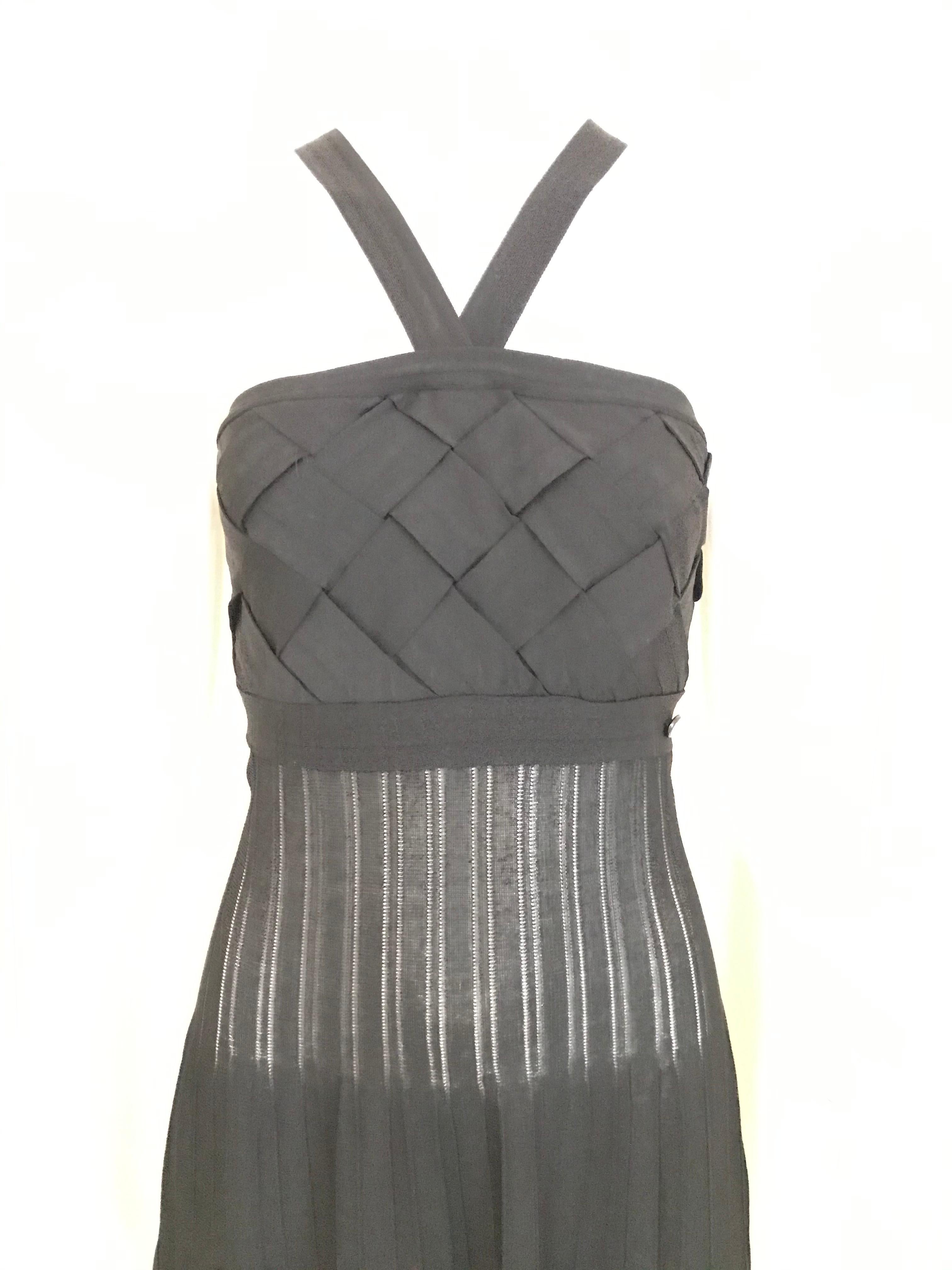 Women's  Chanel Black Knit Maxi Dress