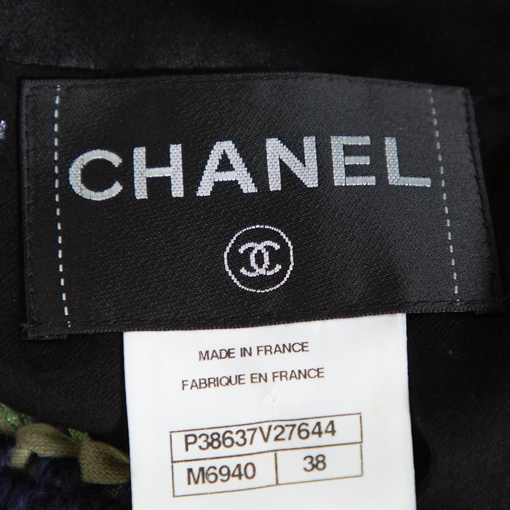 Chanel Black Knit Sequin Embellished Jacket M In Good Condition In Dubai, Al Qouz 2