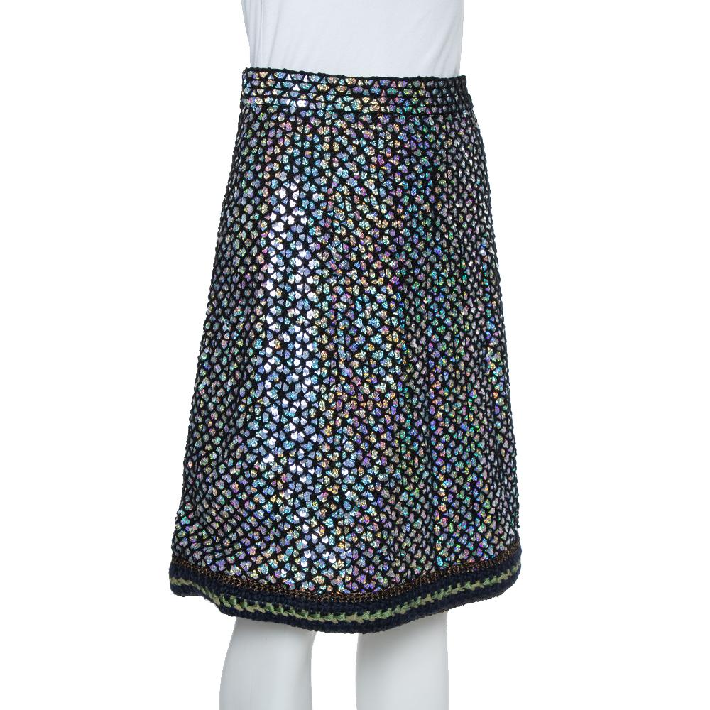 embellished sequin skirt