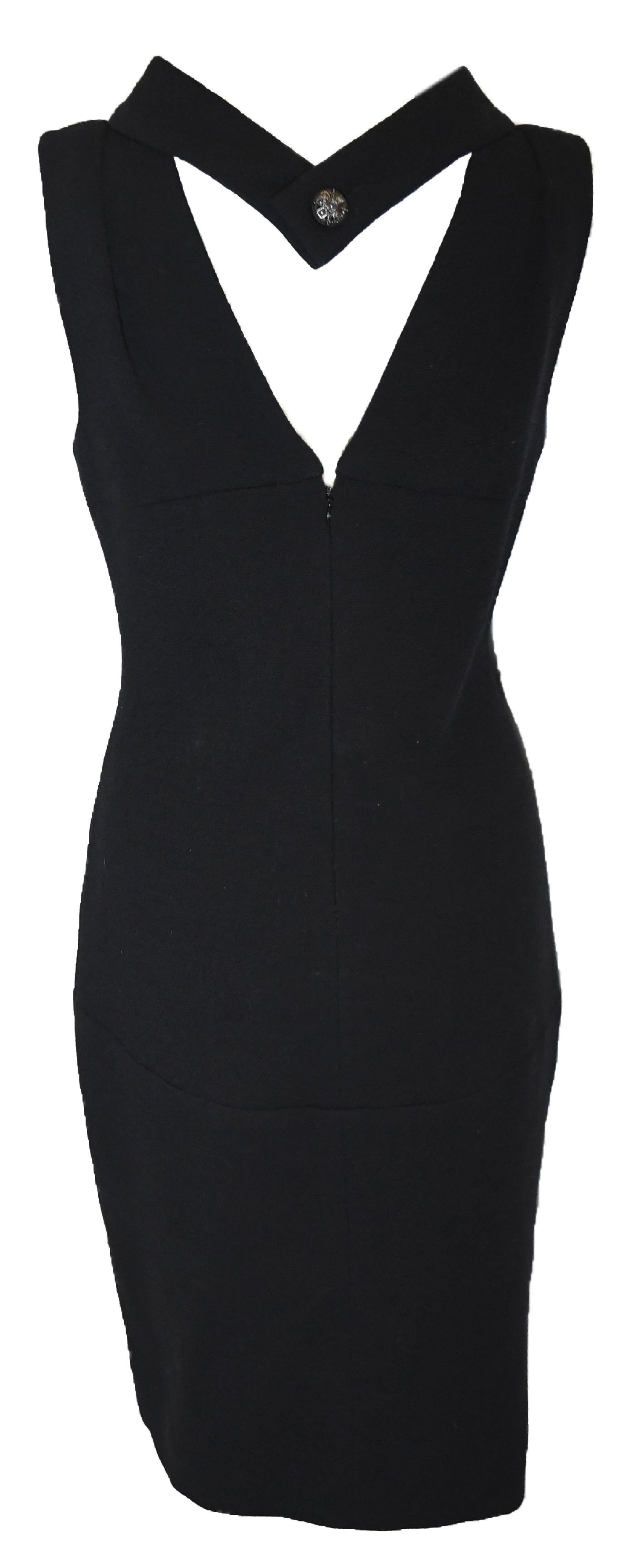 black knit sleeveless dress