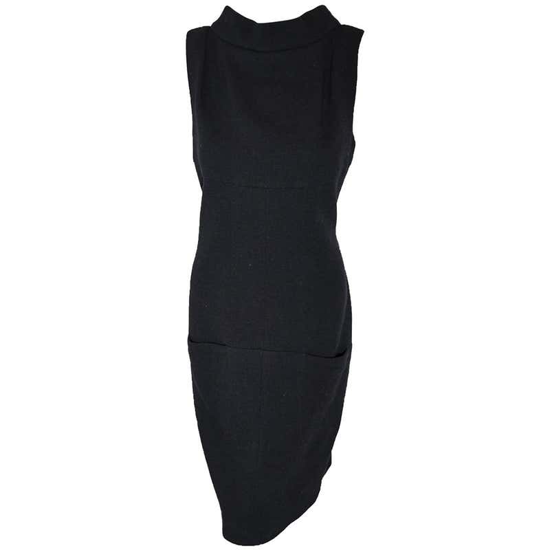 Chanel Black Knit Sleeveless Little Black Dress For Sale at 1stDibs ...