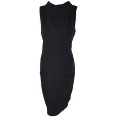 Chanel Black Knit Sleeveless Little Black Dress 