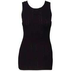 Chanel Black Knit Sleeveless Tank Top