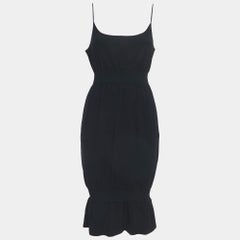 Chanel Black Knit Strappy Short Dress M