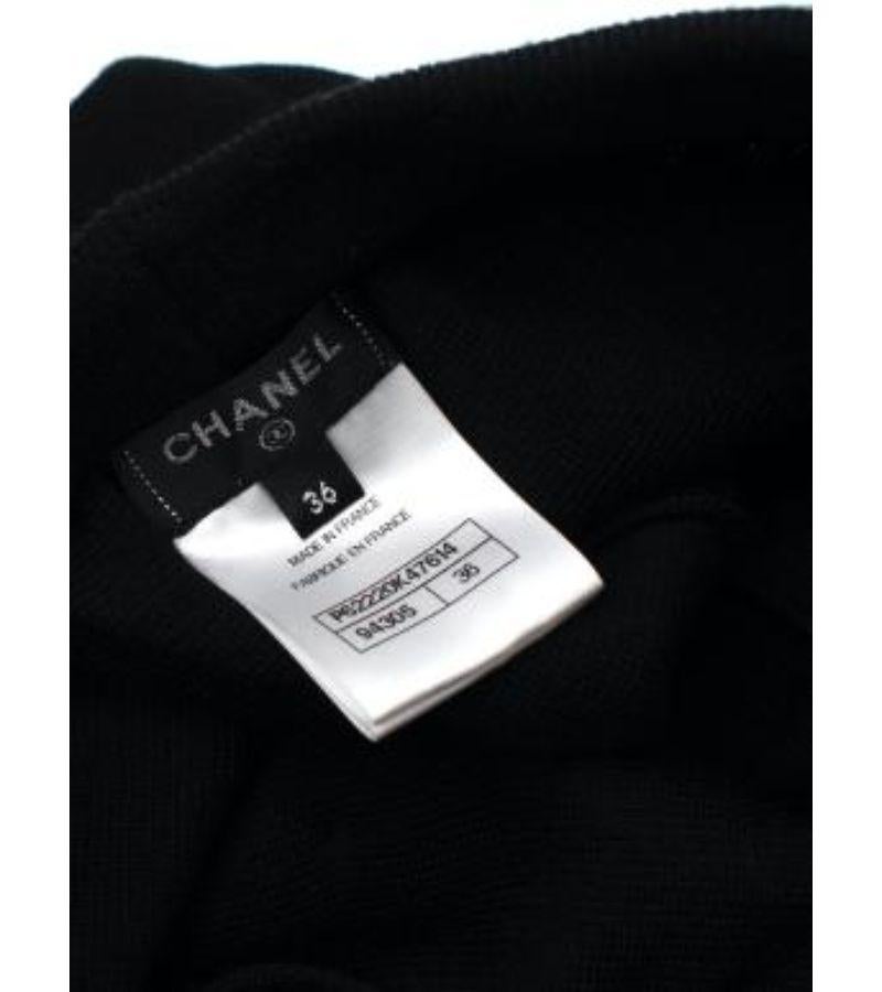 Chanel Black Knit Wide Leg Trousers 4